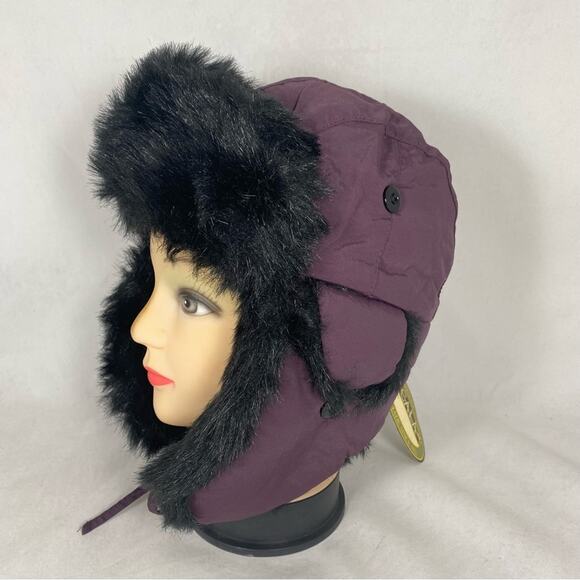 Scala Pronto Trapper Aviator Bomber Purple Winter Hat - Picture 1 of 10